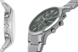Emporio Armani Renato Chronograph Green Dial Silver Steel Strap Watch For Men - AR11507 Buy Now By Emporio Armani