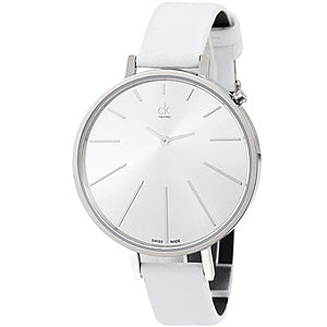 Calvin Klein Equal White Dial White Leather Strap Watch for Women - K3E231L6 Buy Now By Calvin Klein