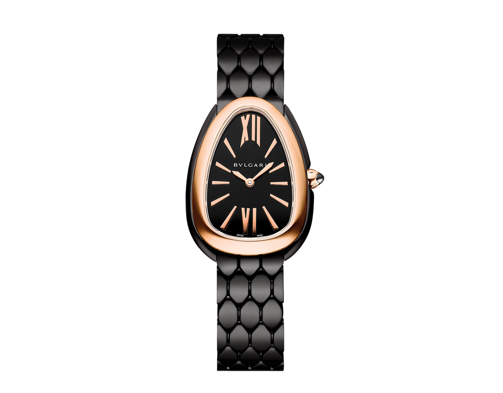 Bvlgari Serpenti Seduttori Black Dial Black Steel Strap Watch for Women - SERPENTI103704 Buy Now By Bvlgari