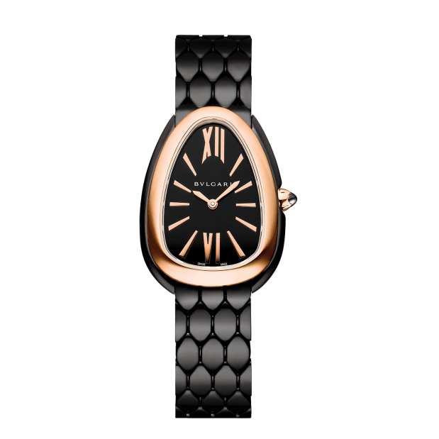 Bvlgari Serpenti Seduttori Black Dial Black Steel Strap Watch for Women - SERPENTI103704 Buy Now By Bvlgari