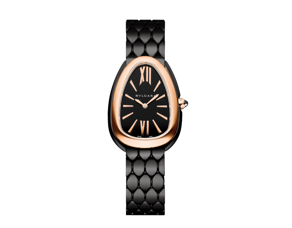 Bvlgari Serpenti Seduttori Black Dial Black Steel Strap Watch for Women - SERPENTI103704 Buy Now By Bvlgari