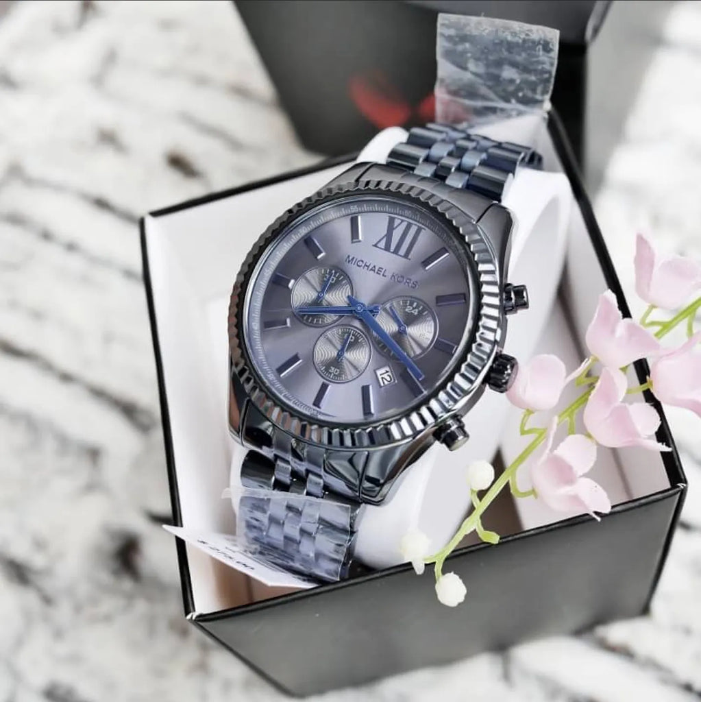 Michael Kors Lexington Chronograph Blue Dial Blue Steel Strap Watch for Men - MK8480 Buy Now By Michael Kors
