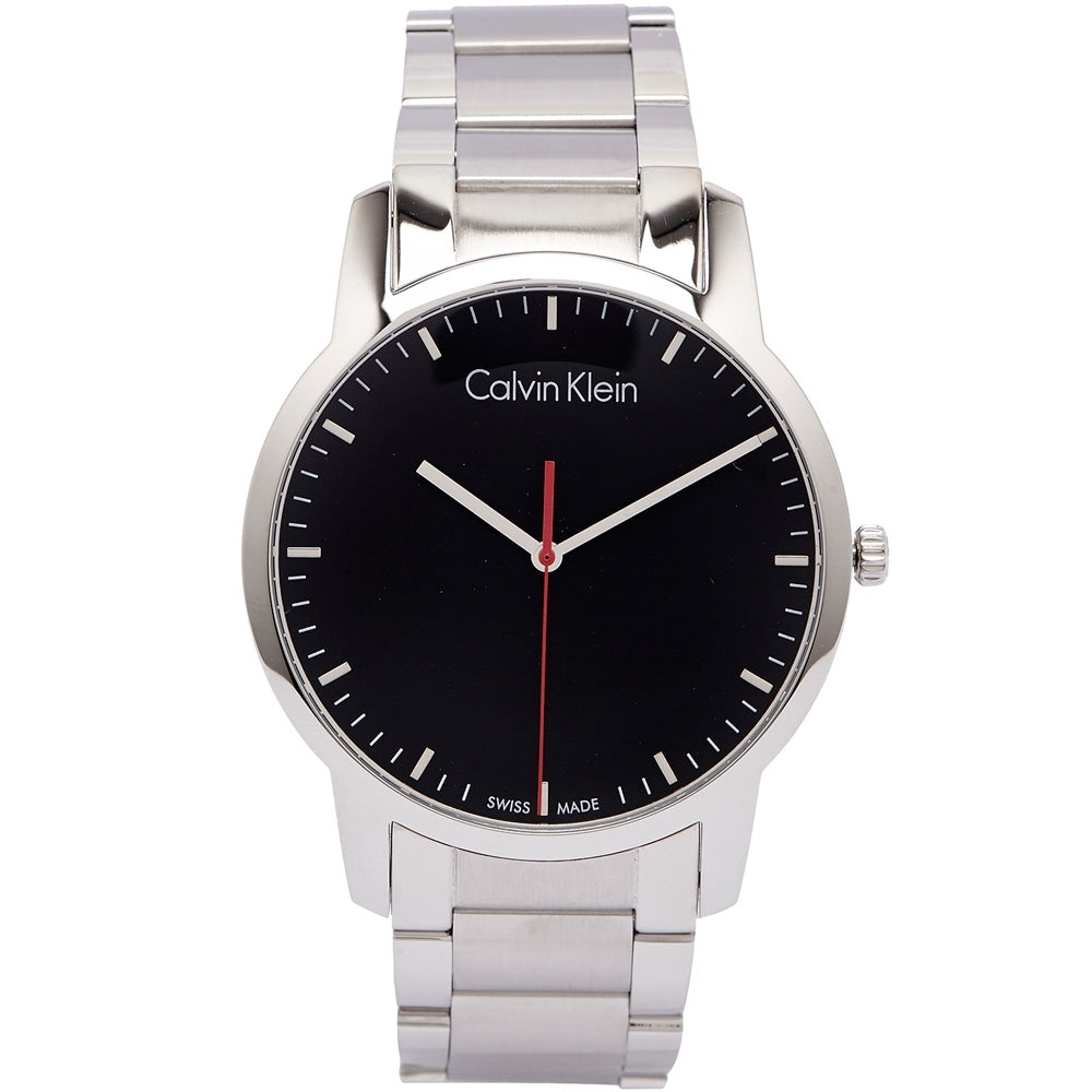 Calvin Klein City Black Dial Silver Steel Strap Watch for Men - K2G2G141 Buy Now By Calvin Klein