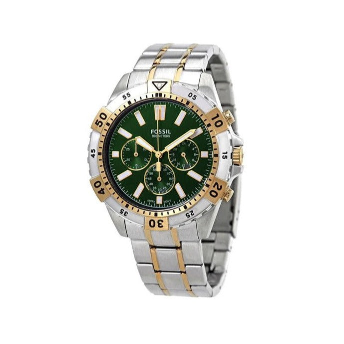 Fossil Garrett Chronograph Green Dial Two Tone Steel Strap Watch for Men - FS5622 Buy Now By Fossil
