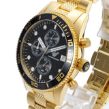 Emporio Armani Chronograph Black Dial Gold Steel Strap Watch For Men - AR5857 Buy Now By Emporio Armani