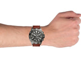 Fossil Garrett Chronograph Grey Dial Brown Leather Strap Watch for Men - FS5770 Buy Now By Fossil