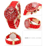 Marc Jacobs Rock Chronograph Red Dial Red Silicone Strap Watch for Women - MBM2577 Buy Now By Marc Jacobs