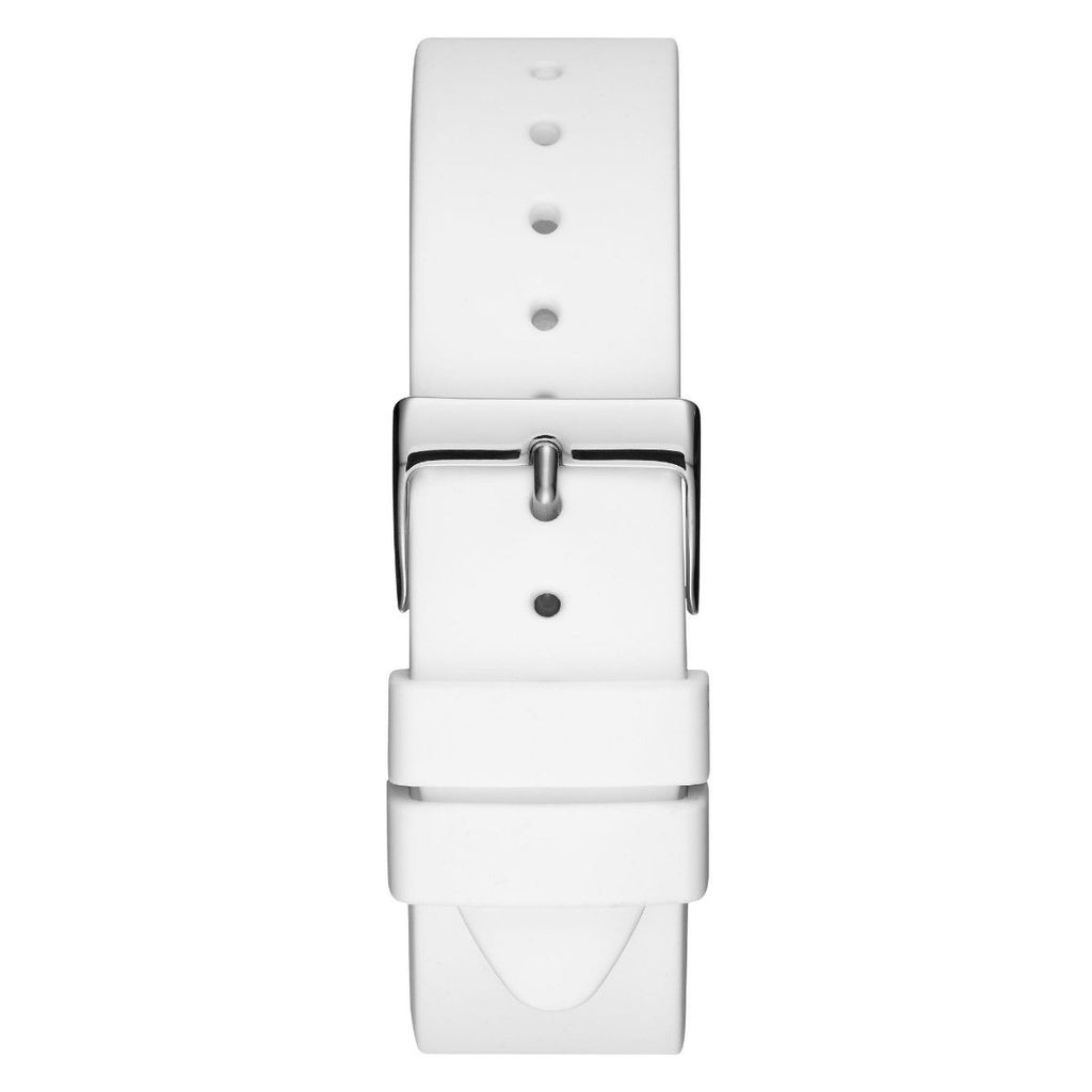 Guess G Twist Quartz White Dial White Silicone Strap Watch For Women - W0911L1 Buy Now By Guess