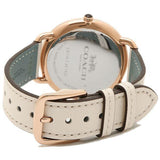 Coach Delancey White Dial White Leather Strap Watch for Women - 14502790 Buy Now By Coach