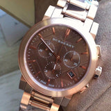 Burberry The City Grey Dial Rose Gold Steel Strap Unisex Watch - BU9754 Buy Now By Burberry