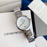 Emporio Armani Mother of Pearl Dial Silver Steel Strap Watch For Women - AR11235 Buy Now By Emporio Armani