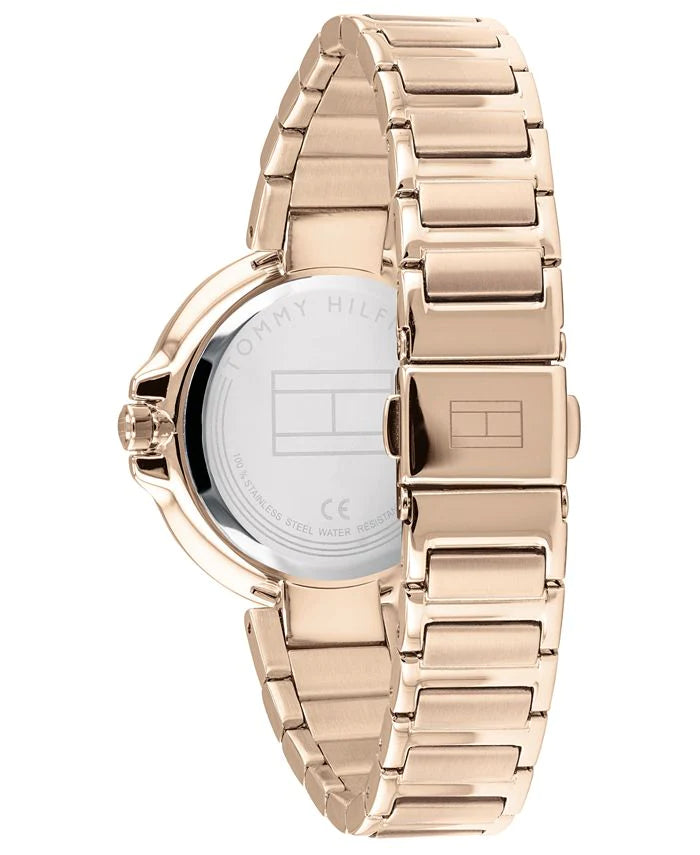 Tommy Hilfiger Angela Quartz White Dial Rose Gold Steel Strap Watch for Women - 1782124 Buy Now By Tommy Hilfiger