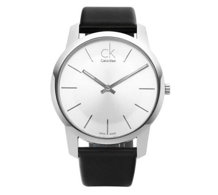 Calvin Klein City Silver Dial Black Leather Strap Watch For Women - K2G231C6 Buy Now By Calvin Klein