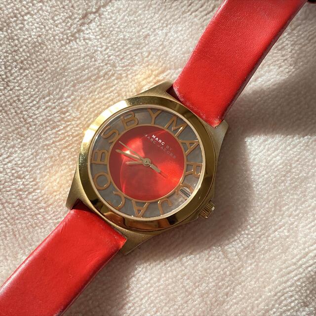 Marc Jacobs Henry Skeleton Red Dial Red Leather Strap Watch for Women - MBM1338 Buy Now By Marc Jacobs