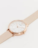 Emporio Armani Kappa Rose Gold & White Dial Beige Nude Leather Strap Watch For Women - AR2510 Buy Now By Emporio Armani
