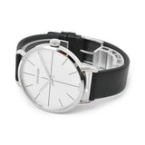 Calvin Klein Even Silver Dial Black Leather Strap Watch for Men - K7B211CY Buy Now By Calvin Klein