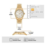 Michael Kors Lexington Mother of Pearl White Dial Gold Steel Strap Watch for Women - MK1079 Buy Now By Michael Kors