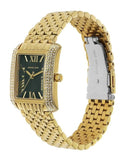 Michael Kors Emery Pave Analog Green Dial Gold Steel Strap Watch for Women - MK4742 Buy Now By Michael Kors