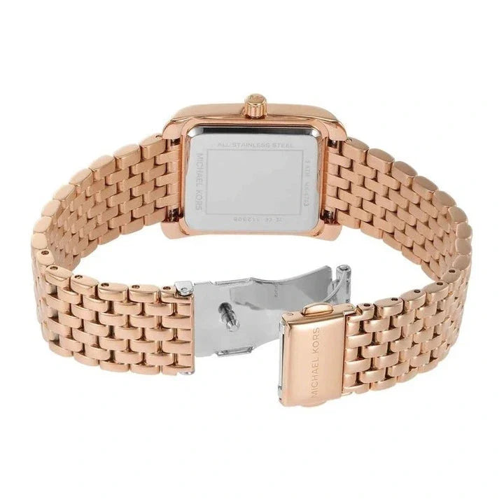 Michael Kors Emery Three-Hand White Dial Rose Gold Steel Strap Watch for Women - MK4743 Buy Now By Michael Kors