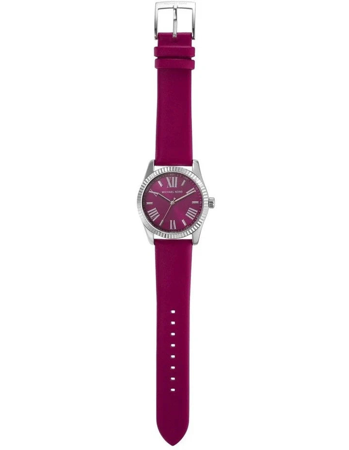 Michael Kors Lexington Quartz Fuchsia Dial Fuchsia Leather Strap Watch For Women - MK4749 Buy Now By Michael Kors