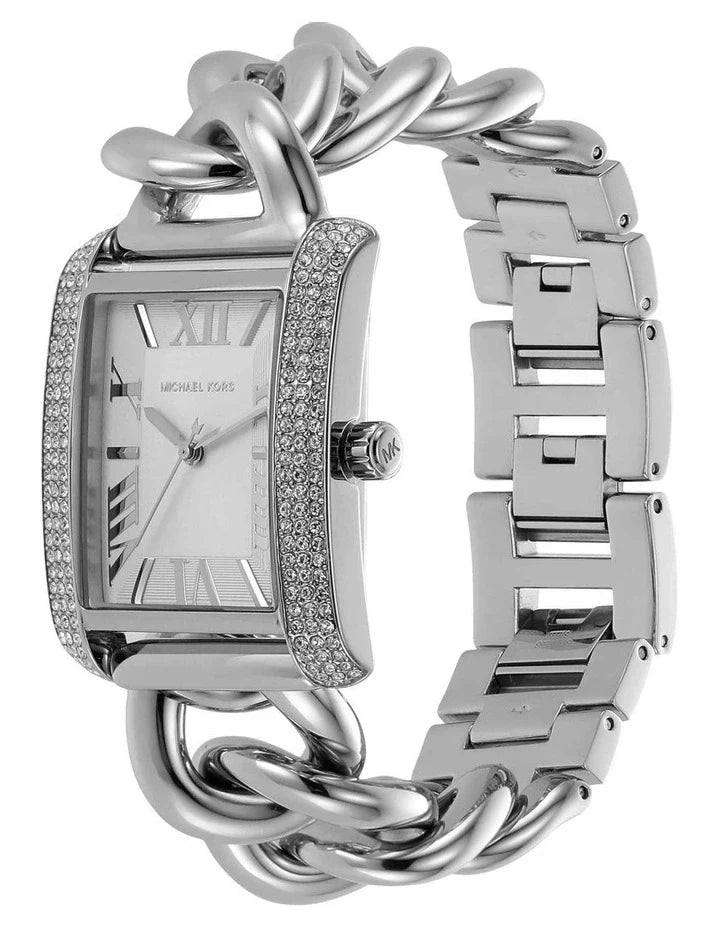 Michael Kors Emery Three Hand White Dial Silver Steel Strap Watch For Women - MK7438 Buy Now By Michael Kors