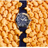 Emporio Armani Sportivo Chronograph Quartz Blue Dial Blue Rubber Strap Watch For Men - AR6045 Buy Now By Emporio Armani