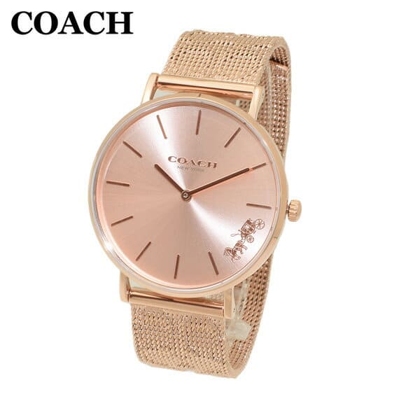 Coach Perry Rose Gold Dial Rose Gold Mesh Bracelet Watch for Women - 14503343 Buy Now By Coach