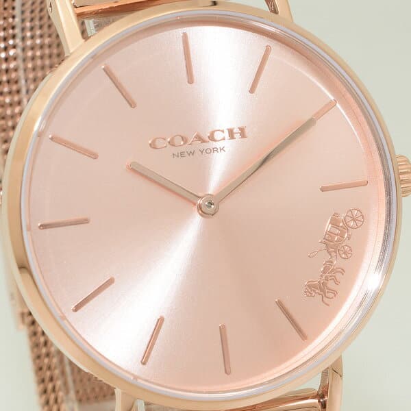 Coach Perry Rose Gold Dial Rose Gold Mesh Bracelet Watch for Women - 14503343 Buy Now By Coach