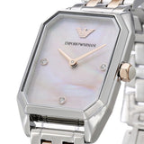 Emporio Armani Gianni T Bar Mother of Pearl Dial Two Tone Steel Strap Watch For Women - AR11146 Buy Now By Emporio Armani