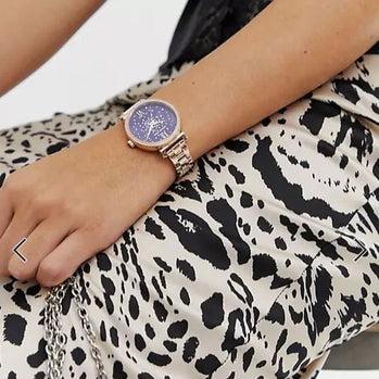 Michael Kors Sofie Analog Quartz Blue Dial Rose Gold Steel Strap Watch For Women - MK3971 Buy Now By Michael Kors