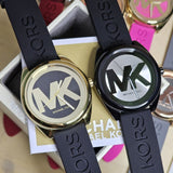 Michael Kors Janelle Quartz Silver Dial Black Rubber Strap Watch For Women - MK7138 Buy Now By Michael Kors