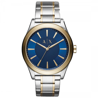 Armani Exchange Nico Quartz Blue Dial Two Tone Steel Strap Watch For Men - AX2332 Buy Now By Armani Exchange