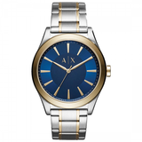 Armani Exchange Nico Quartz Blue Dial Two Tone Steel Strap Watch For Men - AX2332 Buy Now By Armani Exchange