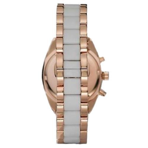 Emporio Armani Sportivo White Dial Rose Gold & White Steel Strap Watch For Women - AR5942 Buy Now By Emporio Armani