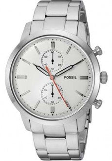 Fossil Townsman White Dial Silver Steel Strap Watch for Men - FS5346 Buy Now By Fossil