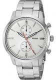 Fossil Townsman White Dial Silver Steel Strap Watch for Men - FS5346 Buy Now By Fossil