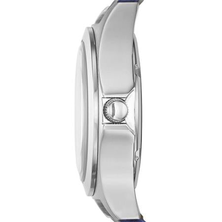 Marc Jacobs Henry Skeleton Blue Dial Blue Leather Strap Watch for Women - MBM1337 Buy Now By Marc Jacobs