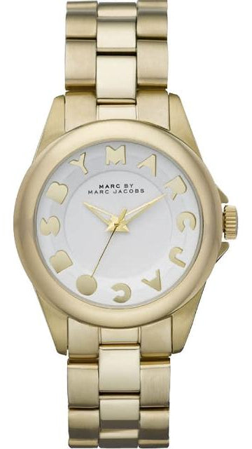 Marc Jacobs Rivera White Dial Gold Steel Strap Watch for Women - MBM3134 Buy Now By Marc Jacobs
