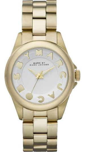 Marc Jacobs Rivera White Dial Gold Steel Strap Watch for Women - MBM3134 Buy Now By Marc Jacobs