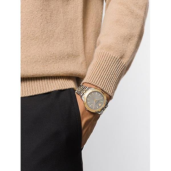 Versace V-Urban Quartz Silver Dial Two Tone Steel Strap Watch for Men - VELQ00519 Buy Now By Versace