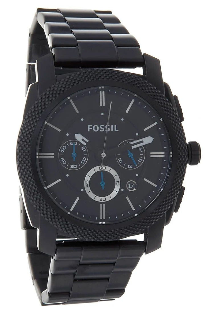 Fossil Machine Chronograph Black Dial Black Steel Strap Watch for Men - FS4552 Buy Now By Fossil