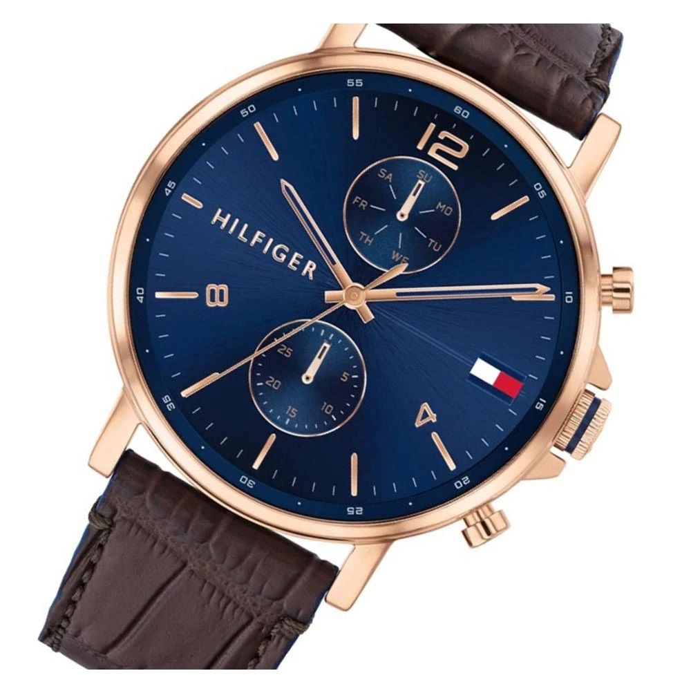 Tommy Hilfiger Daniel Blue Dial Brown Leather Strap Watch for Men - 1710418 Buy Now By Tommy Hilfiger