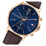 Tommy Hilfiger Daniel Blue Dial Brown Leather Strap Watch for Men - 1710418 Buy Now By Tommy Hilfiger