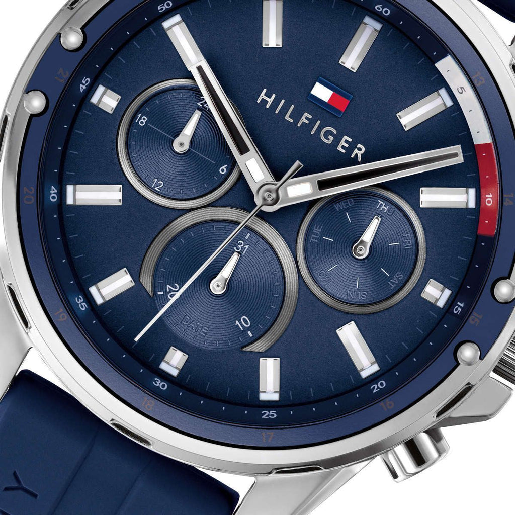 Tommy Hilfiger Mason Blue Dial Blue Rubber Strap Watch for Men - 1791791 Buy Now By Tommy Hilfiger