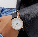 Michael Kors Pyper Quartz White Dial Black Leather Strap Watch For Women - MK2834 Buy Now By Michael Kors