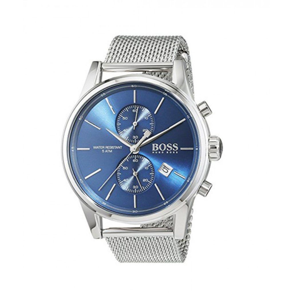 Hugo Boss Jet Blue Dial Silver Mesh Bracelet Watch for Men - 1513441 Buy Now By Hugo Boss