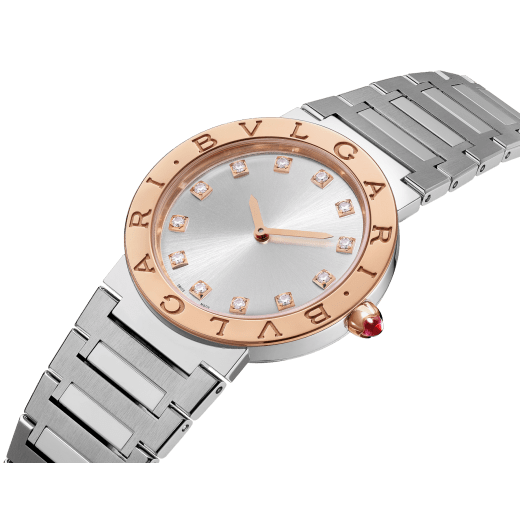 Bvlgari Bvlgari Bvlgari Lady Diamonds Silver Dial Silver Steel Strap Watch for Women - BVLGARI103577 Buy Now By Bvlgari