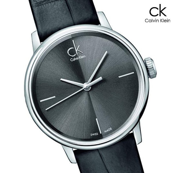 Calvin Klein Accent Black Dial Black Leather Strap Watch for Women - K2Y2Y1C3 Buy Now By Calvin Klein