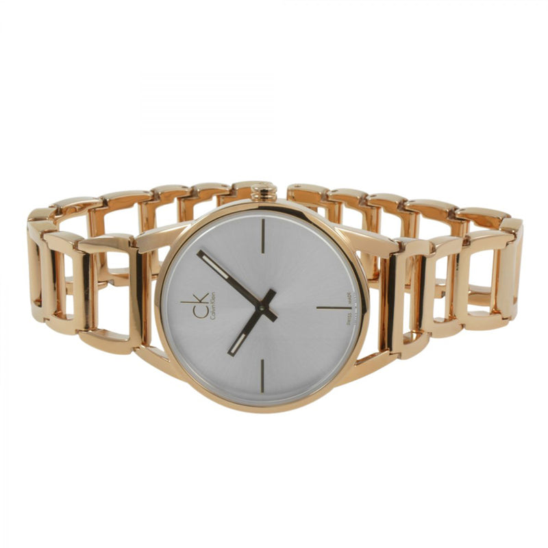 Calvin Klein Stately Silver Dial Gold Steel Strap Watch for Women - K3G23526 Buy Now By Calvin Klein