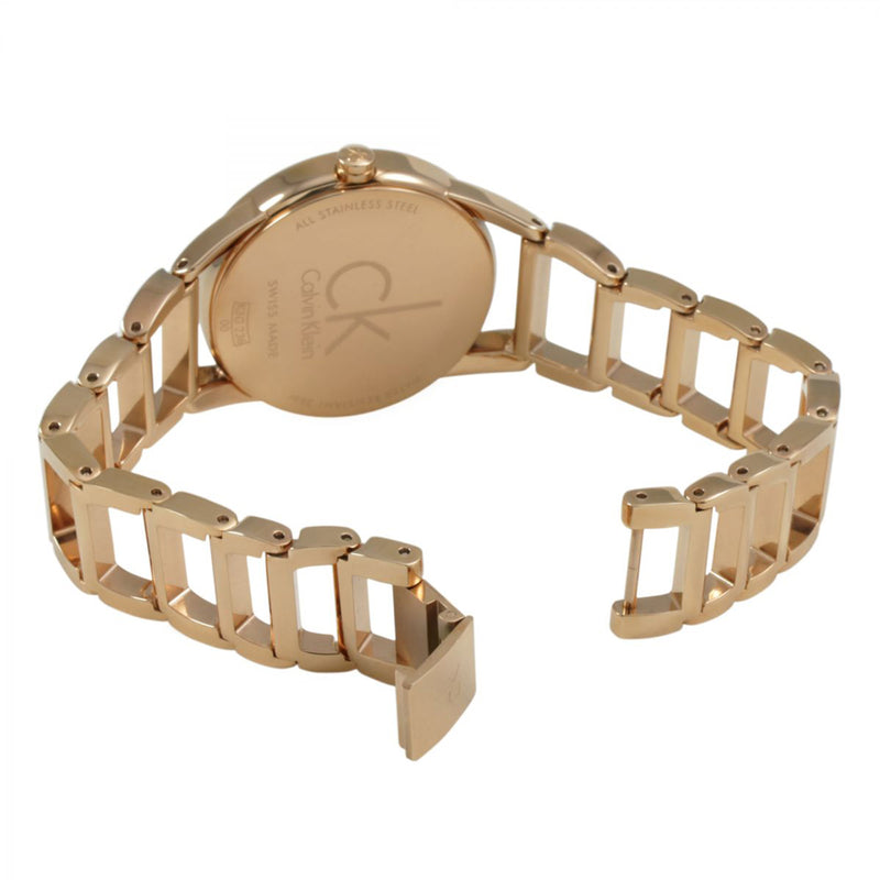 Calvin Klein Dainty Diamonds Silver Dial Rose Gold Steel Strap Watch for Women - K7L2364T Buy Now By Calvin Klein